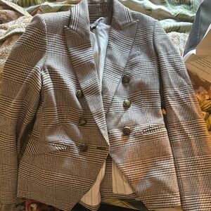 Veronica Beard Brown Blazer Houndstooth